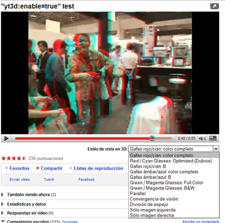 Vídeos 3D en Youtube Vídeos 3D en Youtube